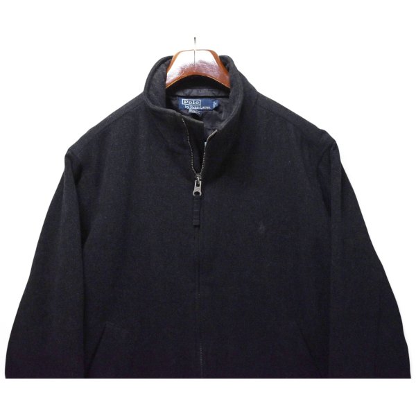 画像4: 【90’s】ビンテージ【ポロ ラルフローレン】【Polo Ralph Lauren】チャコールグレー【ウールジャケット】【フルジップ】ブルゾン【ダークグレー】【サイズM】 