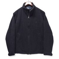 【90’s】ビンテージ【ポロ ラルフローレン】【Polo Ralph Lauren】チャコールグレー【ウールジャケット】【フルジップ】ブルゾン【ダークグレー】【サイズM】 