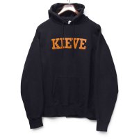【ヘインズ】【Hanes】【KIEVE】【プリント】【プルオーバーパーカー】【黒】【サイズL】 