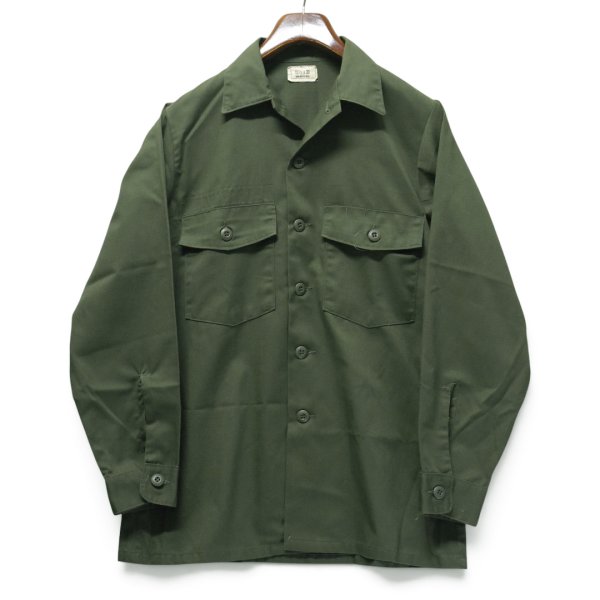 画像1: 【00’s】ビンテージ【USA製】【U.S. ARMY】OG507【ユーティリティシャツ】【オリーブ】【サイズ15 1/2×33】 