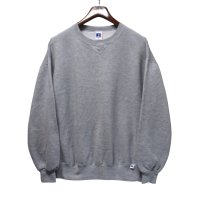 【90’s】【ビンテージ】【USA製】【ラッセル】【Russell】【無地】【前V】【クルーネックスウェット】【グレー】【サイズXL】 