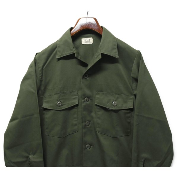 画像4: 【00’s】ビンテージ【USA製】【U.S. ARMY】OG507【ユーティリティシャツ】【オリーブ】【サイズ15 1/2×33】 
