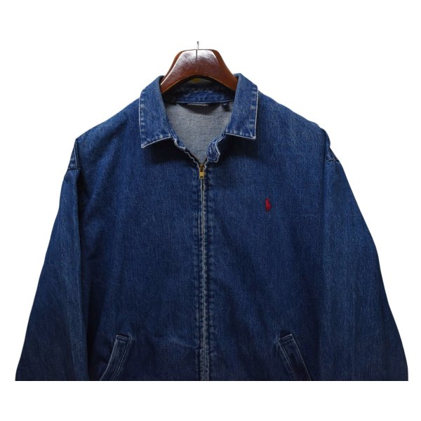 画像3: 【90’s】【ビンテージ】【USA製】【ポロ ラルフローレン】【Polo Ralph Lauren】【デニムスイングトップ】フルジップブルゾン【サイズL】 