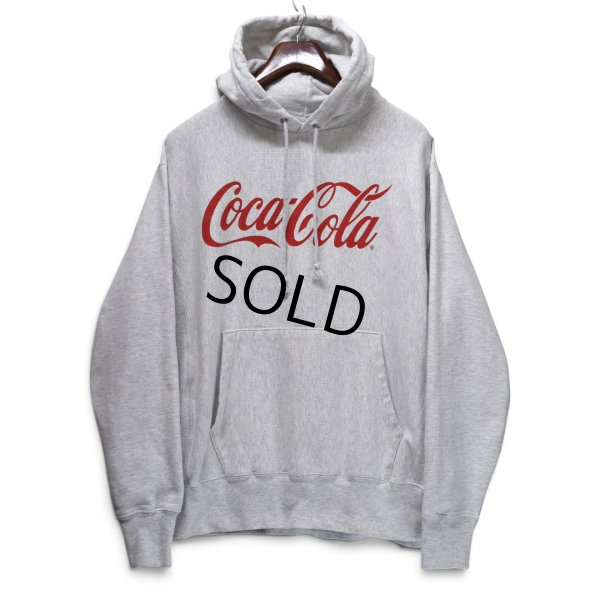 画像1: 【チャンピオン】【Champion】【コカ・コーラ】【Coca-Cola】リバースウィーブ【REVERSE WEAVE】【プルオーバーパーカー】【霜降りグレー】【サイズL】 