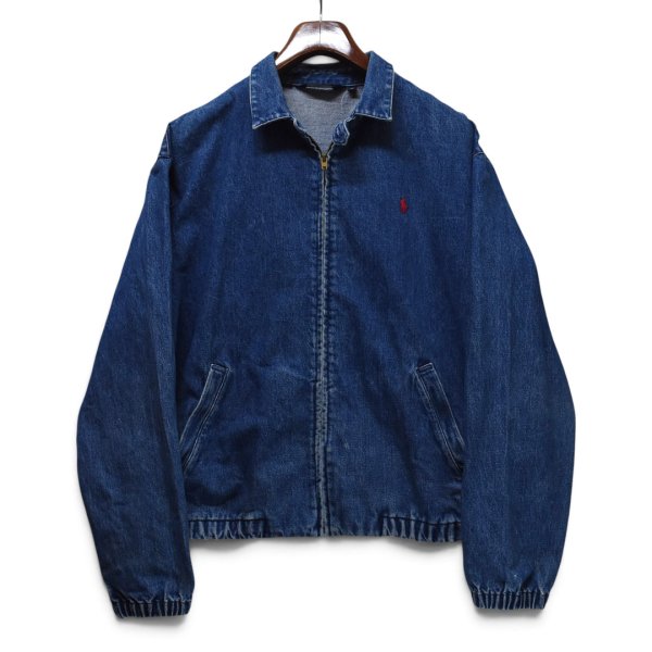 画像1: 【90’s】【ビンテージ】【USA製】【ポロ ラルフローレン】【Polo Ralph Lauren】【デニムスイングトップ】フルジップブルゾン【サイズL】 