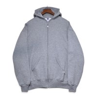 【90’s】【ビンテージ】【USA製】【ラッセル】【Russell】【無地】【フルジップパーカー】【グレー】【サイズXL】 