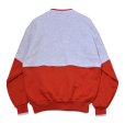 画像4: 【90’s】【ビンテージ】【USA製】【ラッセル】【Russell】【前V】【グレー×赤】【切り替え】クルーネック【スウェット】【サイズXL】<br> (4)