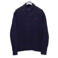 【ラルフローレン】【Ralph Lauren】【ショールカラー】【プルオーバースウェット】【紺】ネイビー【サイズL】 