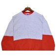 画像3: 【90’s】【ビンテージ】【USA製】【ラッセル】【Russell】【前V】【グレー×赤】【切り替え】クルーネック【スウェット】【サイズXL】<br> (3)