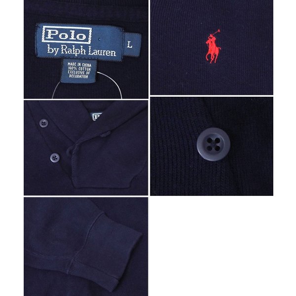 画像2: 【ラルフローレン】【Ralph Lauren】【ショールカラー】【プルオーバースウェット】【紺】ネイビー【サイズL】 