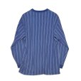 画像3: ビンテージ【CLAYBROOKE OUTDOORS】【ヘンリーネック】【ボーダー】【長袖Tシャツ】【青】【サイズL】 (3)