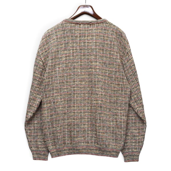 画像4: 【90’s】【USA製】ビンテージ【The Clubhouse Collection】【マルチカラー】【Vネックニットセーター】【サイズL】 