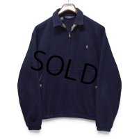 【90’s】ビンテージ【USA製】【ポロ ラルフローレン】【Polo Ralph Lauren】【フリースジャケット】フルジップブルゾン【ネイビー】【サイズM】 