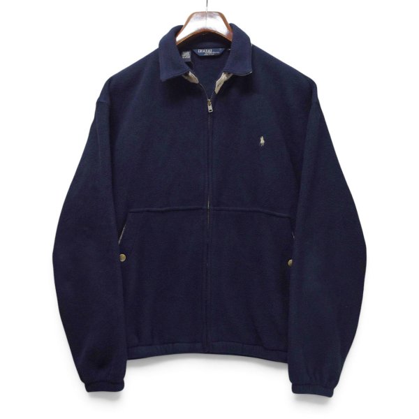 画像1: 【90’s】ビンテージ【USA製】【ポロ ラルフローレン】【Polo Ralph Lauren】【フリースジャケット】フルジップブルゾン【ネイビー】【サイズM】 
