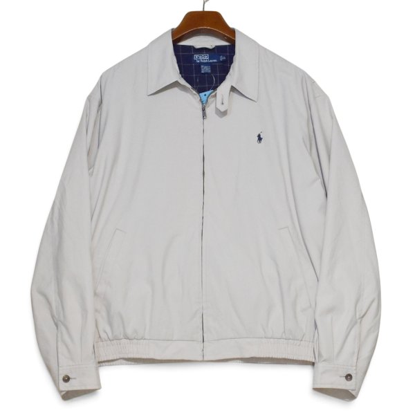 画像1: 【90’s】【ポロ ラルフローレン】【Polo Ralph Lauren】【アイボリー】【スイングトップ】【裏地チェック】【サイズXL】