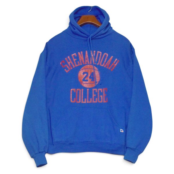 画像1: 【90’s】【ビンテージ】【USA製】【ラッセル】【Russell】【SHENANDOAH COLLEGE】【カレッジ】【バスケットボール】【パーカー】【青】【サイズL】 
