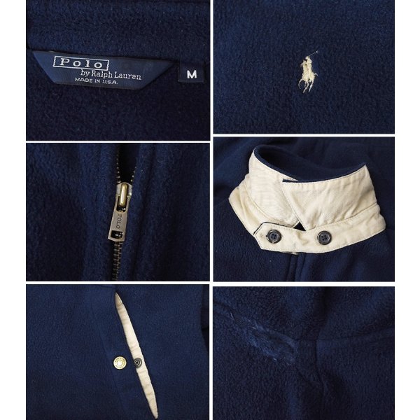 画像2: 【90’s】ビンテージ【USA製】【ポロ ラルフローレン】【Polo Ralph Lauren】【フリースジャケット】フルジップブルゾン【ネイビー】【サイズM】 