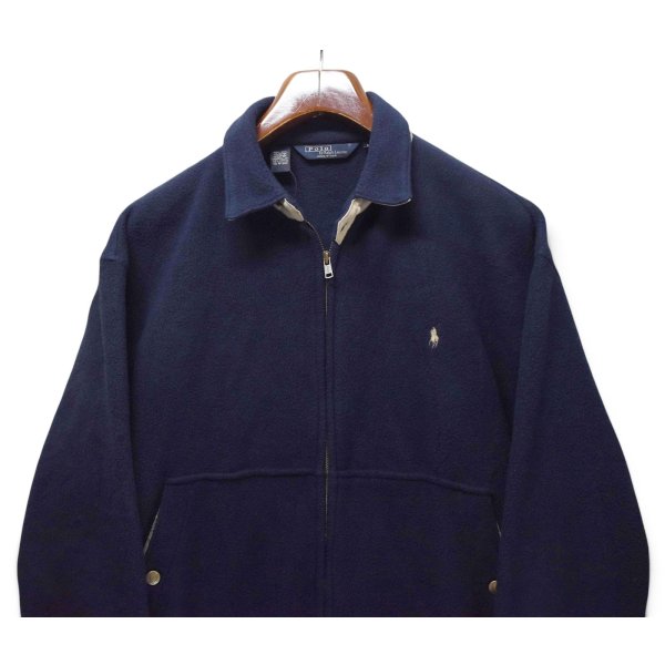 画像3: 【90’s】ビンテージ【USA製】【ポロ ラルフローレン】【Polo Ralph Lauren】【フリースジャケット】フルジップブルゾン【ネイビー】【サイズM】 