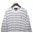 画像3: 【90’s】ビンテージ【ラルフローレン】【Ralph Lauren】【ボーダー】【コットンニット】【白×紺】【サイズL】<br> (3)