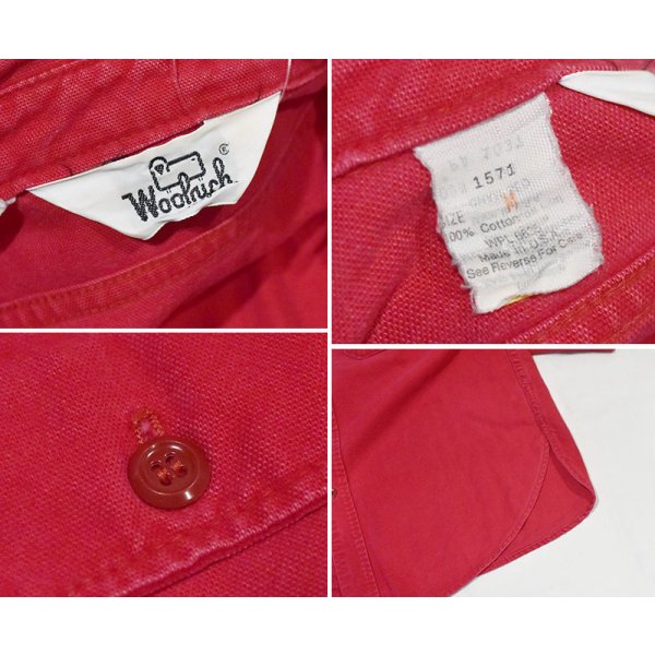 画像2: 【80’s】ビンテージ【USA製】【ウールリッチ】【Woolrich】【エンジ】【シャモアクロスシャツ】【サイズM】 