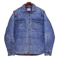【ラルフローレン】【Ralph Lauren】ポロ【Polo】【中綿入り】【デニムシャツジャケット】【裏地パッチワーク】【サイズXL】 