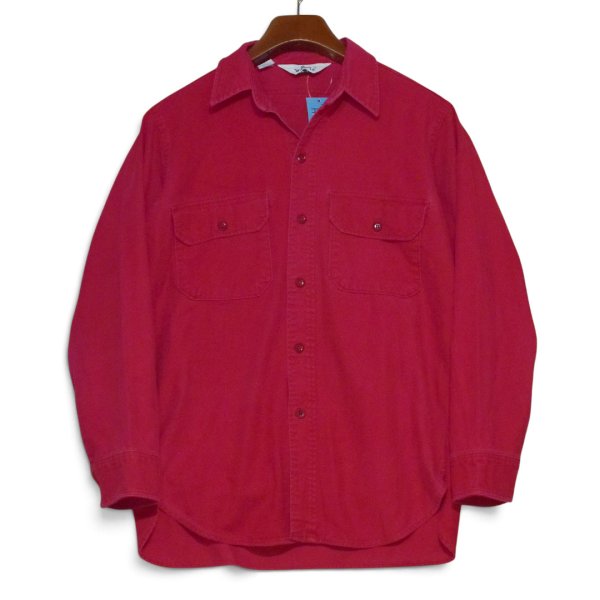 画像1: 【80’s】ビンテージ【USA製】【ウールリッチ】【Woolrich】【エンジ】【シャモアクロスシャツ】【サイズM】 