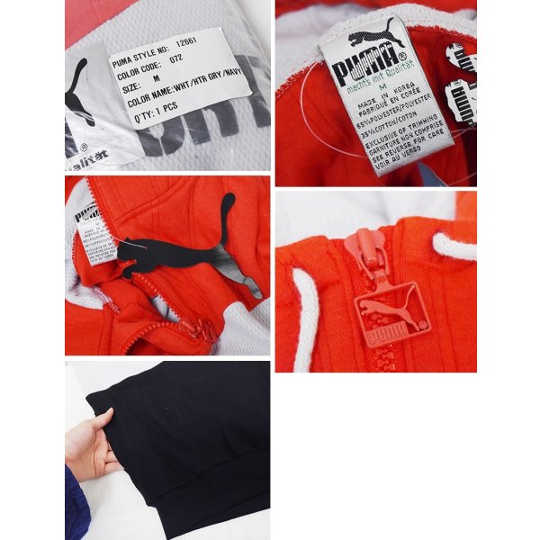 画像3: 【デッドストック】ビンテージ【プーマ】【PUMA】【PUMA SPORTS】【赤×グレー×黒】【ハーフジップパーカー】【サイズM】 
