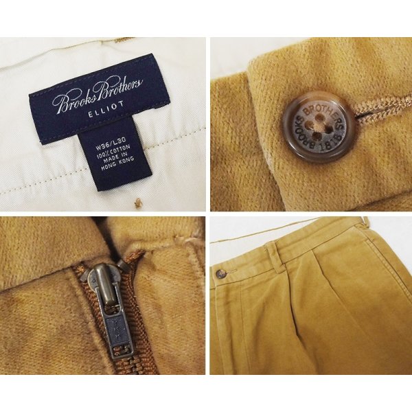 画像2: 【90’s】ビンテージ【ブルックスブラザーズ】【Brooks Brothers】【ベージュ】【2タック】【モールスキンパンツ】【W36】