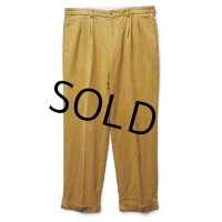 【90’s】ビンテージ【ブルックスブラザーズ】【Brooks Brothers】【ベージュ】【2タック】【モールスキンパンツ】【W36】