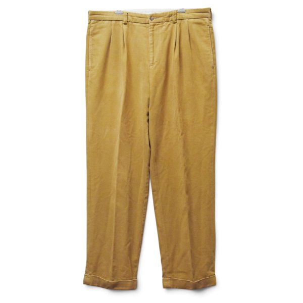画像1: 【90’s】ビンテージ【ブルックスブラザーズ】【Brooks Brothers】【ベージュ】【2タック】【モールスキンパンツ】【W36】