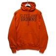 画像1: 【80’s~】ビンテージ【USA製】【ラッセル】【Russell】【CLEVELAND BROWNS】【NFL】【プルオーバーパーカー】【オレンジ】【サイズM】<br> (1)
