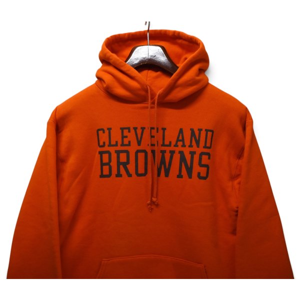 画像3: 【80’s~】ビンテージ【USA製】【ラッセル】【Russell】【CLEVELAND BROWNS】【NFL】【プルオーバーパーカー】【オレンジ】【サイズM】 