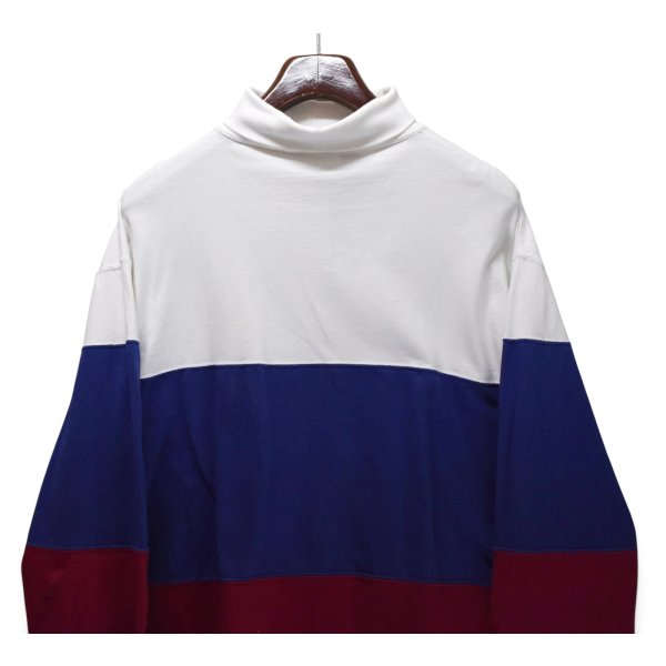 画像3: 【00’s~】【STARS&STRIPES】スターズ＆ストライプス【白×青×赤】【トリコロール】【タートルネック】【ロンT】【サイズL】 