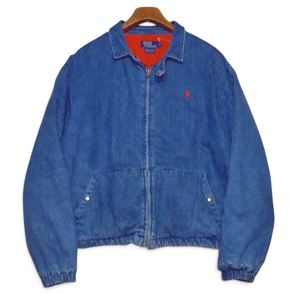 画像2: 【90’s】【ビンテージ】【USA製】【ポロ ラルフローレン】【Polo Ralph Lauren】【裏地フランネル】【デニムブルゾン】【サイズXL】