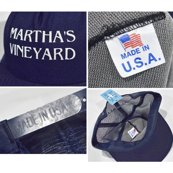 画像2: 【USA製】ビンテージ【MARTHA’S VINEYARD】【メッシュキャップ】【BBキャップ】【紺】サイズフリー 