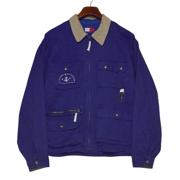 画像1: 【90’s】ビンテージ【トミーヒルフィガー】【TOMMY HILFIGER】【ハンティングジャケット】【コーデュロイ襟】【サイズS】 