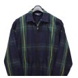 画像4: 【90’s】ビンテージ【ラルフローレン】【Ralph Lauren】【ブラックウォッチ】ネイビー【チェック柄】【ジップアップブルゾン】チンストラップ【コットン】薄手【サイズS】<br> (4)