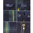 画像2: 【90’s】ビンテージ【ラルフローレン】【Ralph Lauren】【ブラックウォッチ】ネイビー【チェック柄】【ジップアップブルゾン】チンストラップ【コットン】薄手【サイズS】<br> (2)