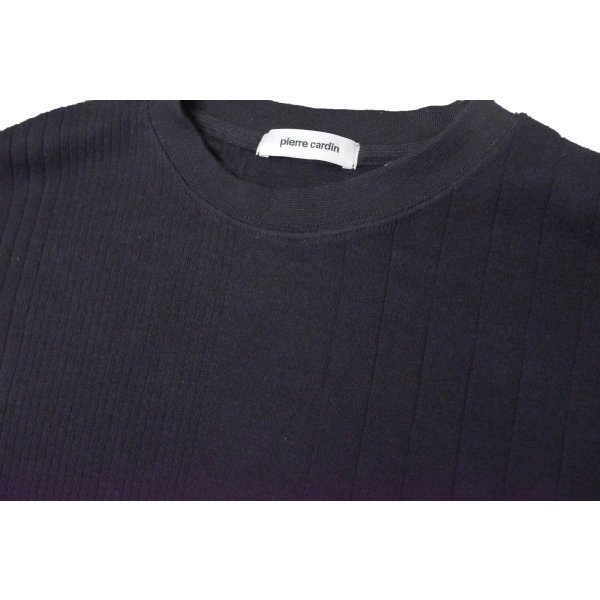 画像3: 【ピエールカルダン】【pierrecardin】【クルーネック】ハリヌキ【長袖カットソー】【黒】【サイズL】 