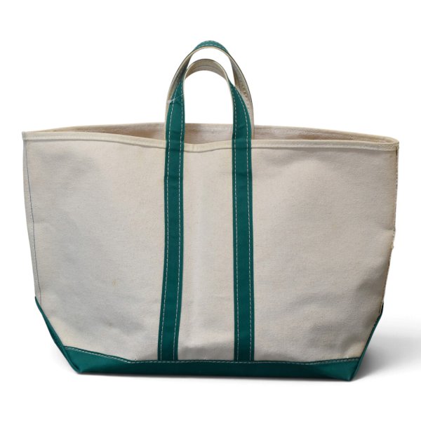 画像3: 程度良好【80’s】【USA製】【ビンテージ】【エルエルビーン】【L.L.Bean】【ボートアンドトート】【生成り×緑】【トートバッグ】 