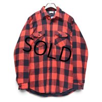 【90’s】【ビンテージ】【USA製】【FIELD & STREAM】【赤×黒】【チェック】ブロックチェック【キルトライナー】ネルシャツ【長袖シャツ】【サイズL】 