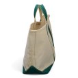 画像4: 程度良好【80’s】【USA製】【ビンテージ】【エルエルビーン】【L.L.Bean】【ボートアンドトート】【生成り×緑】【トートバッグ】<br> (4)