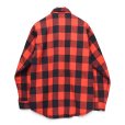 画像4: 【90’s】【ビンテージ】【USA製】【FIELD & STREAM】【赤×黒】【チェック】ブロックチェック【キルトライナー】【長袖シャツ】【サイズL】<br> (4)