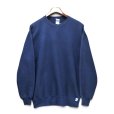 画像1: 【90’s】【ビンテージ】【USA製】【ラッセル】【Russell】【ネイビー】【クルーネックスウェット】【前V】【サイズXL】<br> (1)