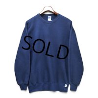 【90’s】【ビンテージ】【USA製】【ラッセル】【Russell】【ネイビー】【クルーネックスウェット】【前V】【サイズXL】 