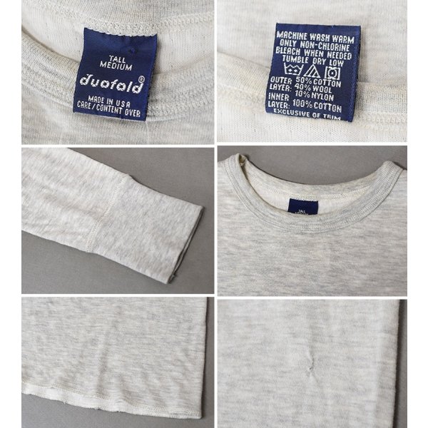画像2: 【90’s】ビンテージ【USA製】【Duofold】【霜降りグレー】【クルーネック】【ロングTシャツ】【サイズM】 