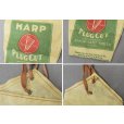 画像2: ほぼ未使用【40’s】ビンテージ【HARP PLUG CUT】【アドバタイジング】【タバコポーチ】タバコケース【布製】ベージュ×緑<br> (2)