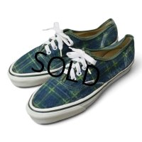 【ほぼ未使用】【90’s】【USA製】ビンテージ【バンズ】【VANS】【オーセンティック】【ネルチェック】【緑×紺 チェック】24.0cm~24.5cm程度 