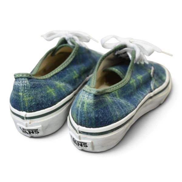 画像6: 【ほぼ未使用】【90’s】【USA製】ビンテージ【バンズ】【VANS】【オーセンティック】【ネルチェック】【緑×紺 チェック】24.0cm~24.5cm程度 