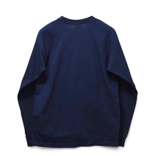 画像3: ビンテージ【USA製】【BAY SIDE】【ポケット付き】【長袖Tシャツ】【紺】【サイズL】